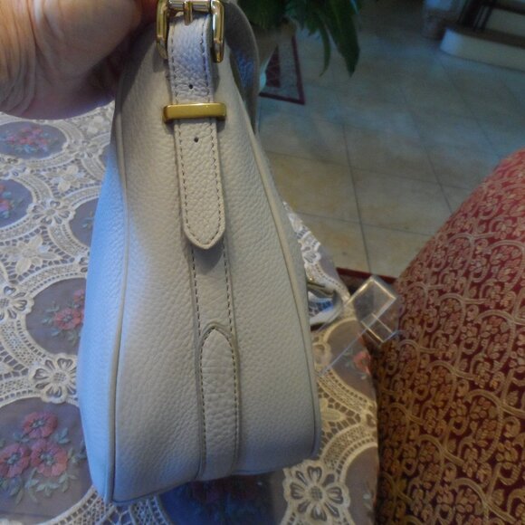 J. Crew Dove Gray Pebbled Leather Messenger Bag - Picture 3 of 16